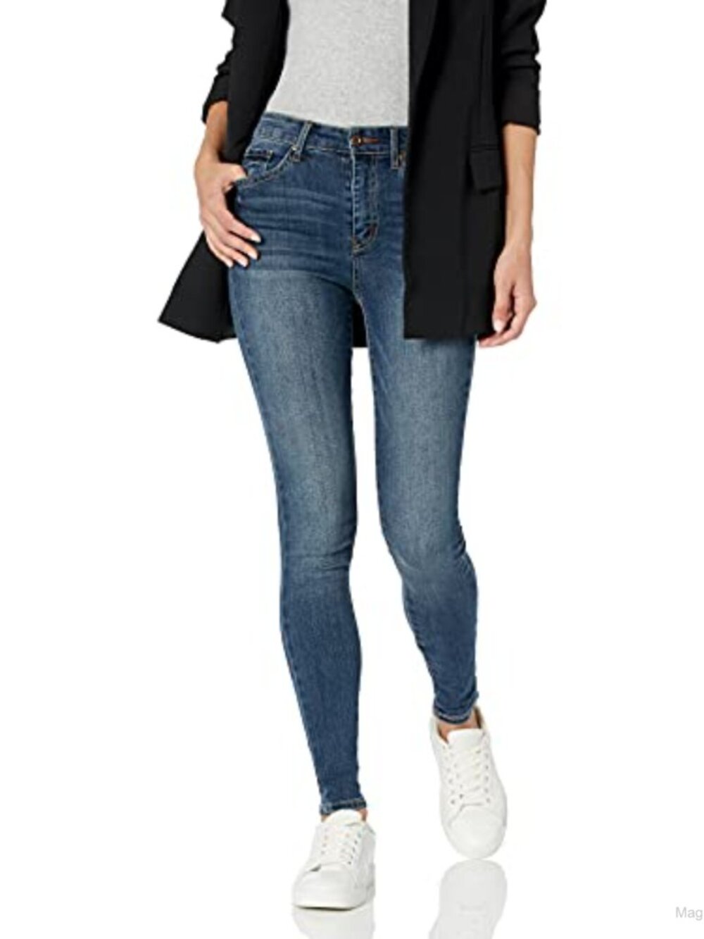 High Rise Curvy Skinny Jeans Stretch Denim 5-Pocket 30 Inseam